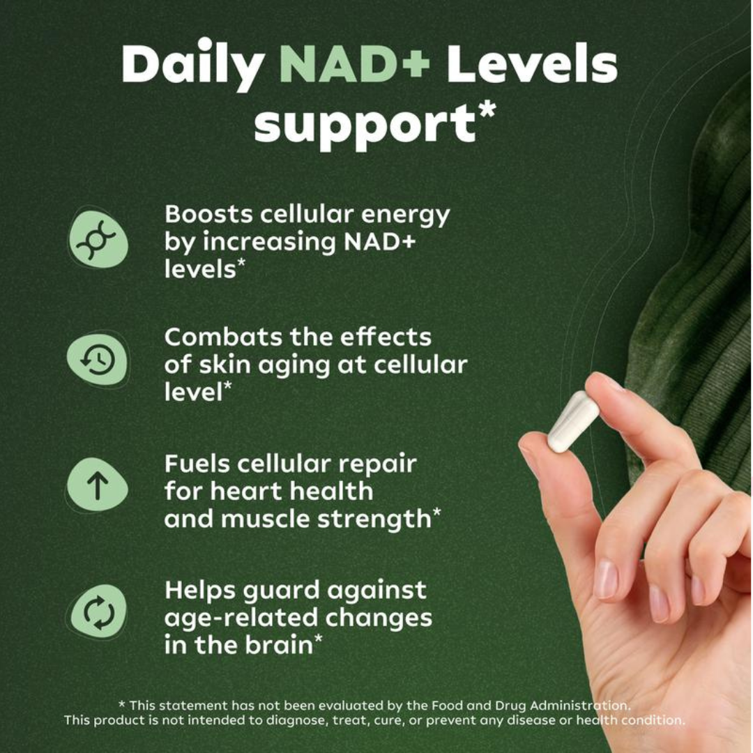 NAD+ Supplement for Skin Rejuvenation, Energy, and Focus